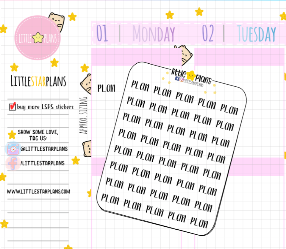 Plan Script Functional Planner Stickers – Littlestarplans